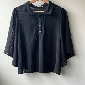 Good Luck Gem Women’s Black Blouse size Medium
